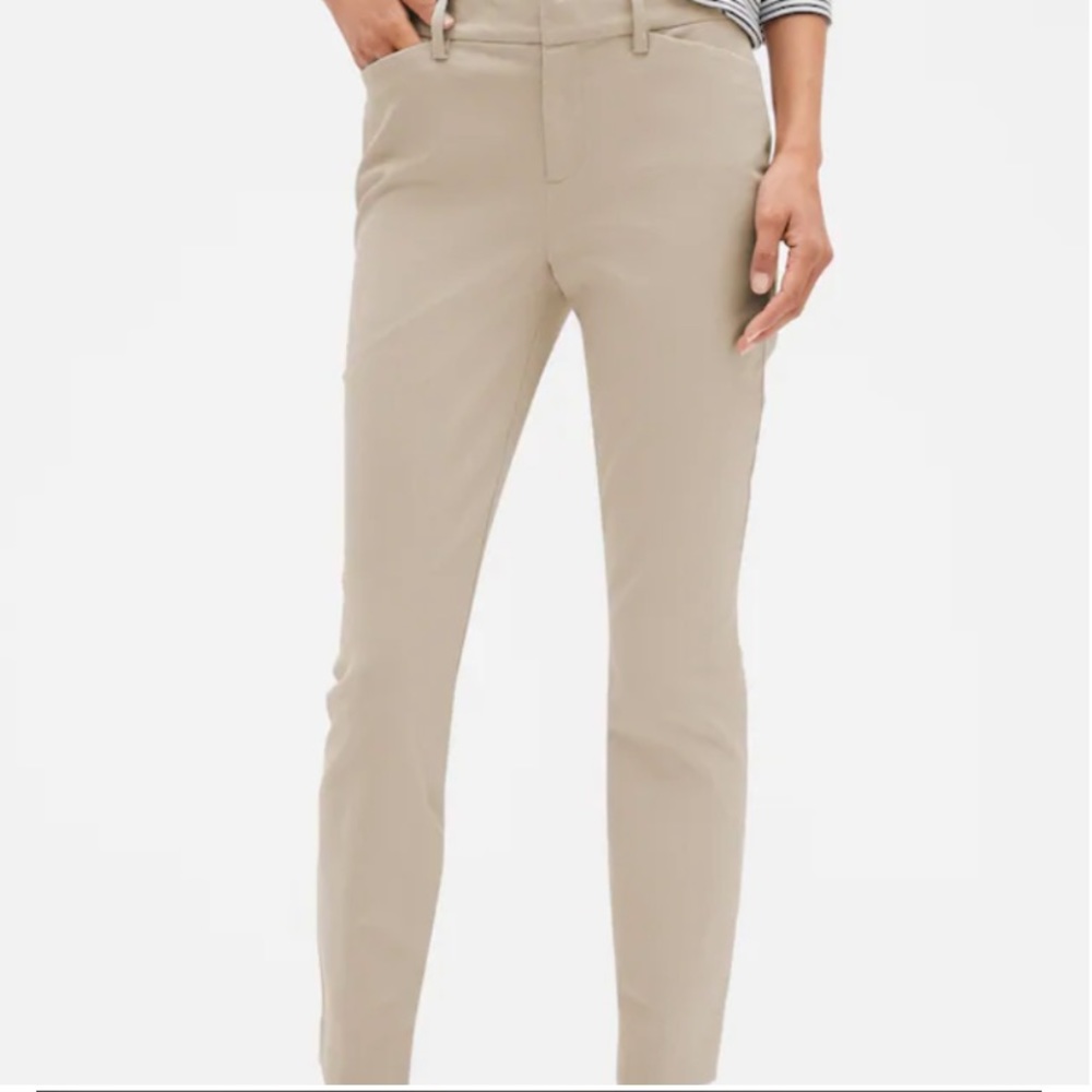 Gap High Waist Skinny Ankle Dress Pants Beige Tan